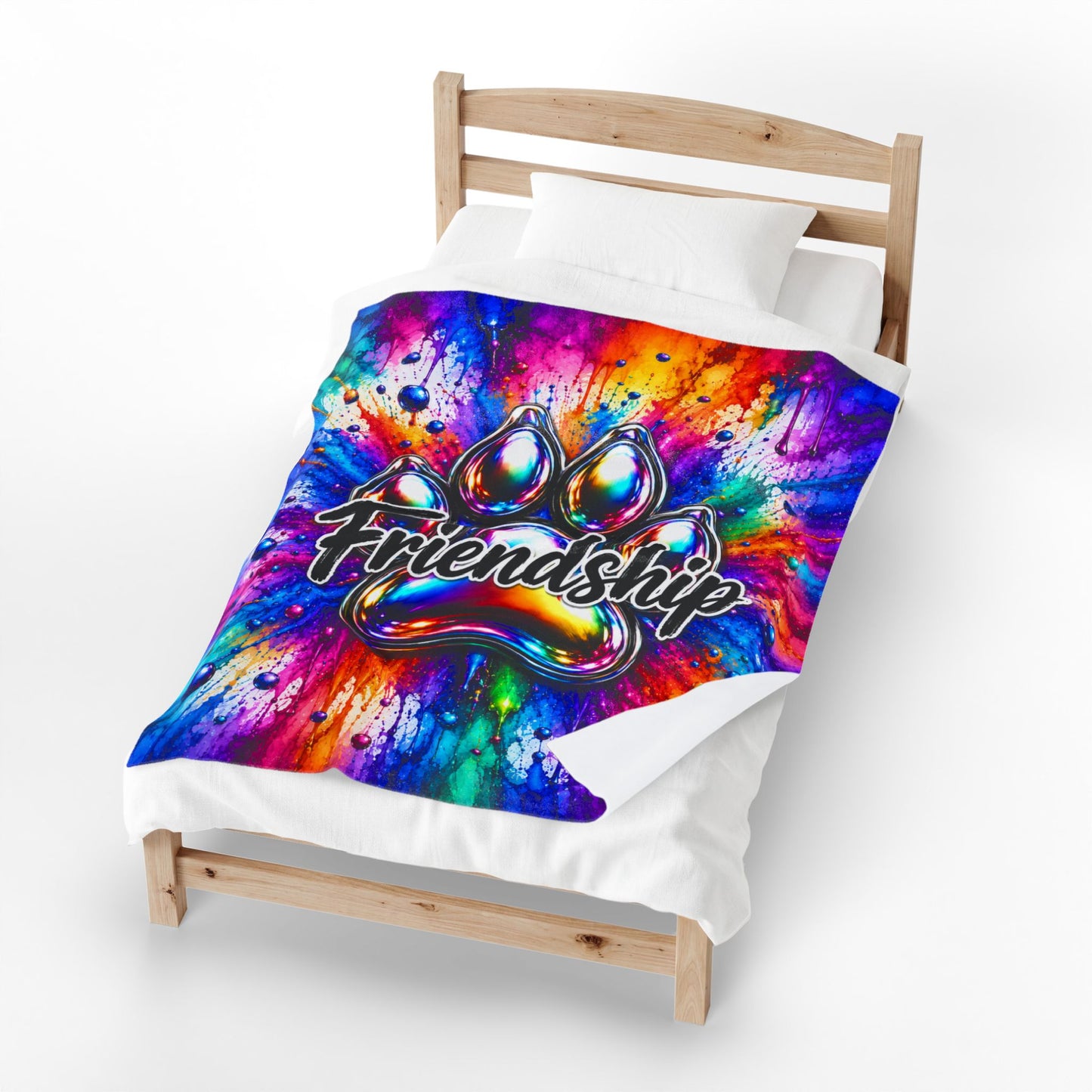 Friendship Rainbow Explosion Plush Blanket