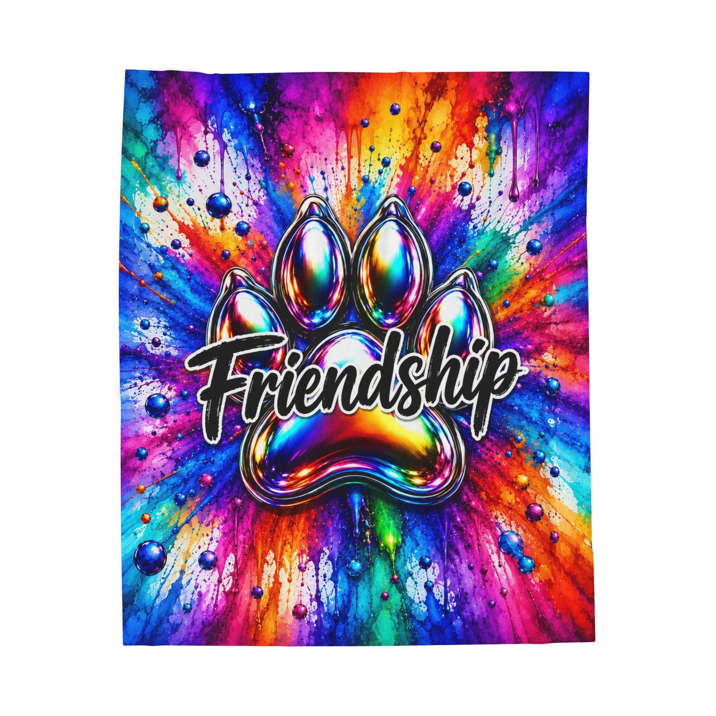 Friendship Rainbow Explosion Plush Blanket