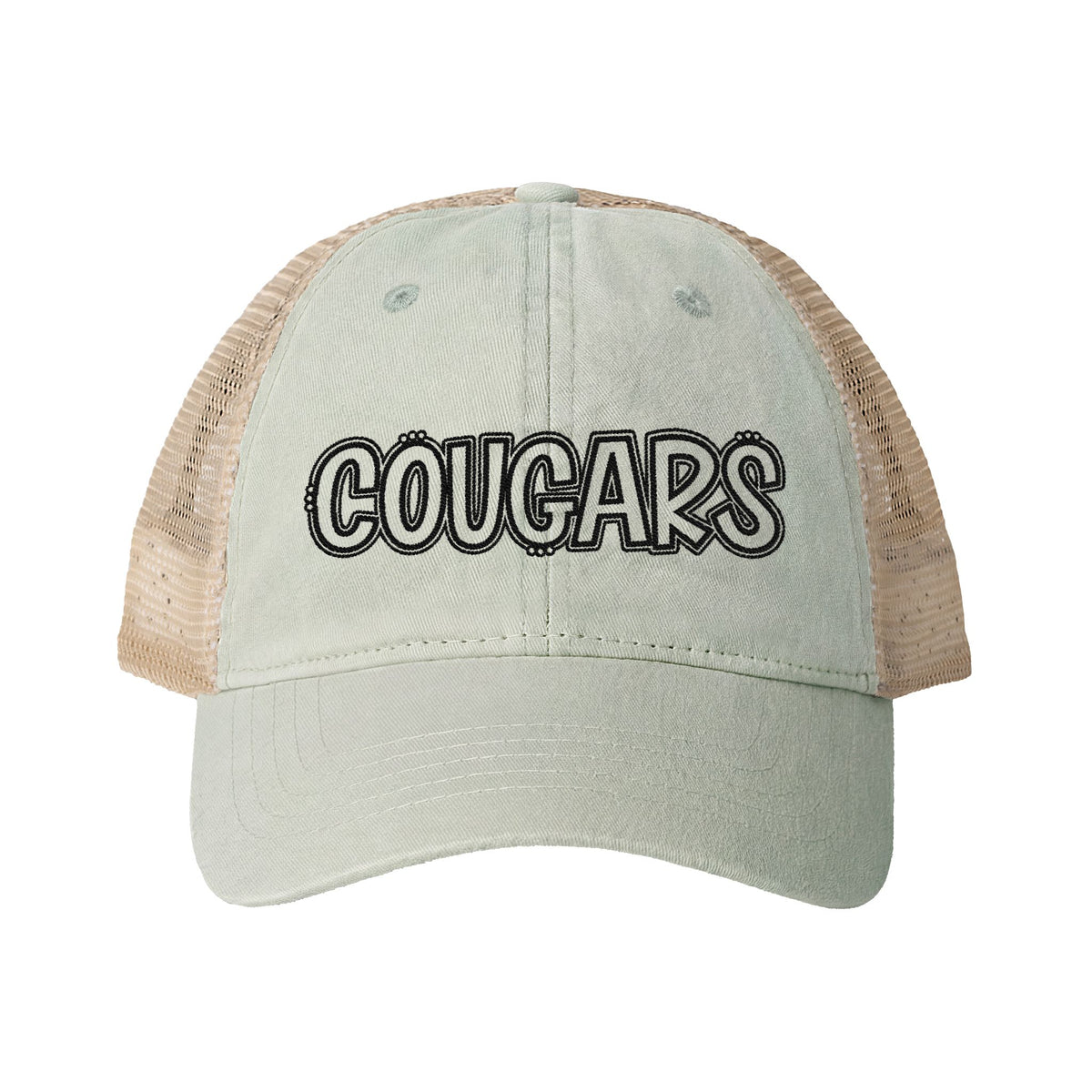 Women's Embroidered Washed Mesh-Back Cap