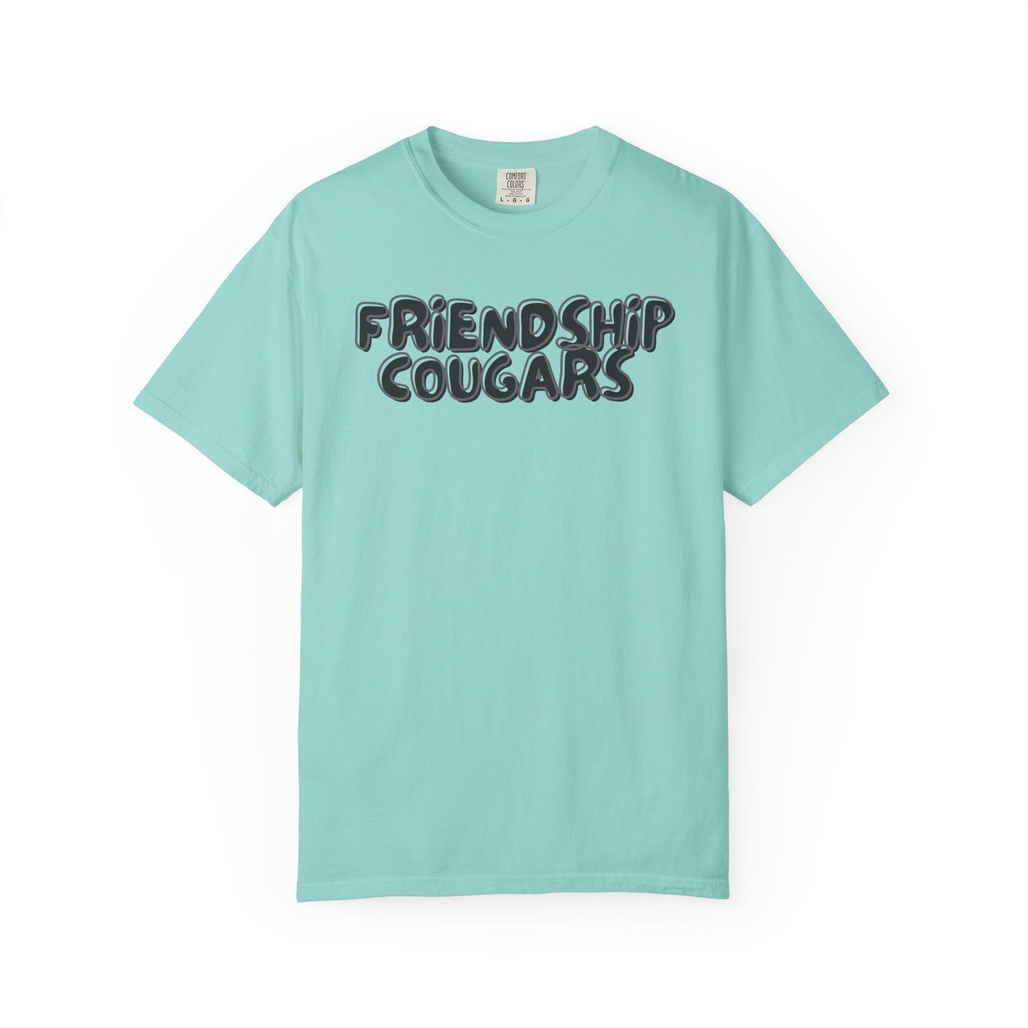 Friendship Cougars Retro Bubble Letter T-shirt