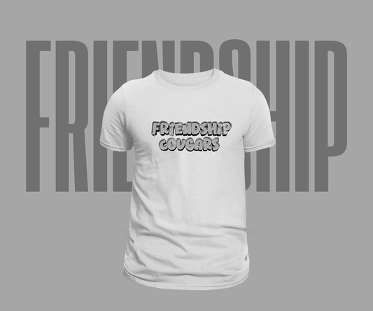 Adult Vintage Cougars Text Tee