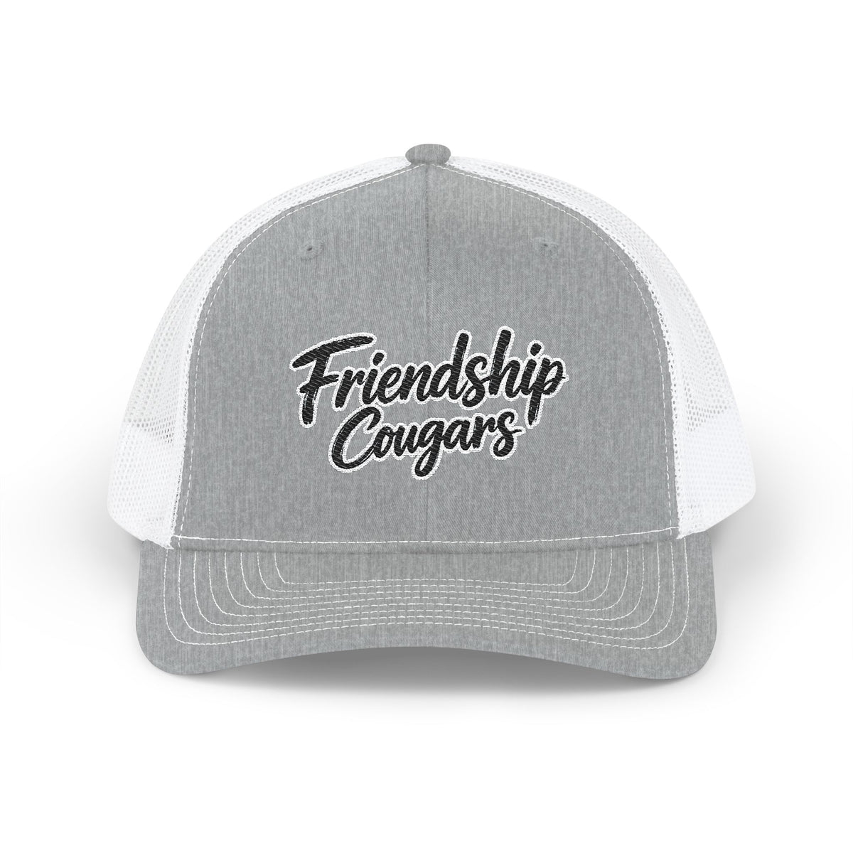 Embroidered Script Snapback Trucker Cap