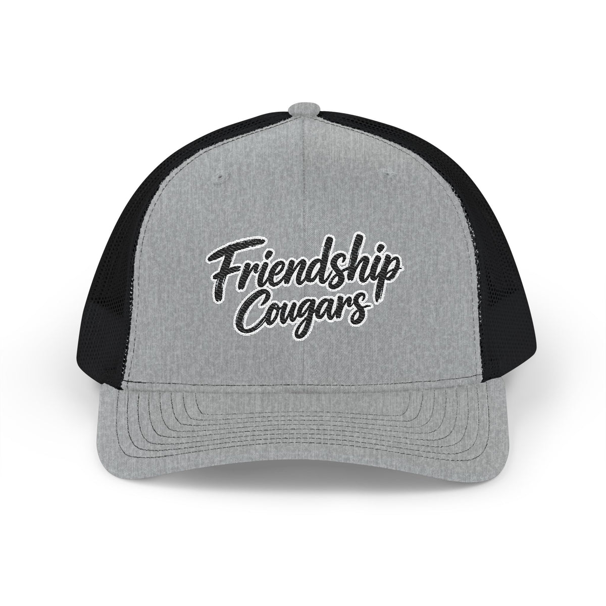 Embroidered Script Snapback Trucker Cap