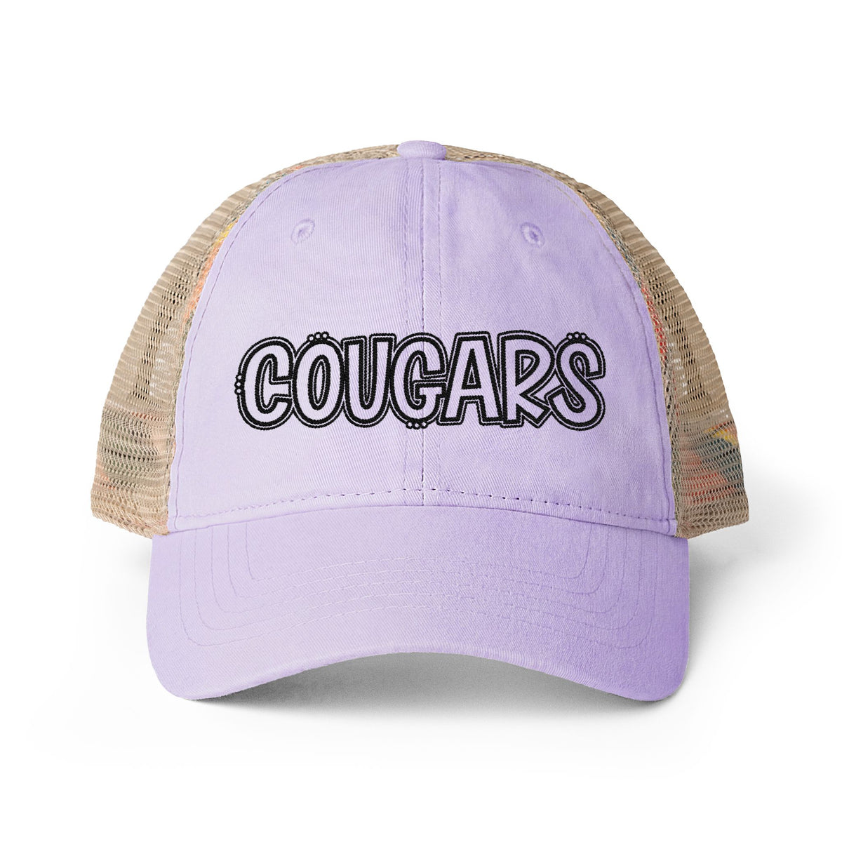 Women's Embroidered Washed Mesh-Back Cap